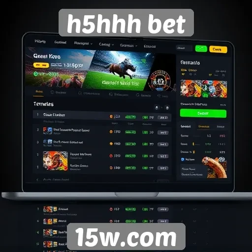 Interface do usuário do site h5hhh bet